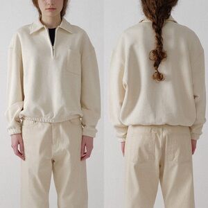 Nothing Written Pond quarter zip pullover (Cream) Free Size